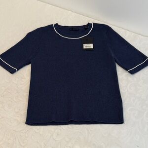 ATM Cotton/Cashmere Ribbed Top. Ladies Med.